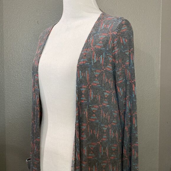 NWT Lularoe Sarah Open Front Longline Cardigan Geo Print - Picture 14 of 14